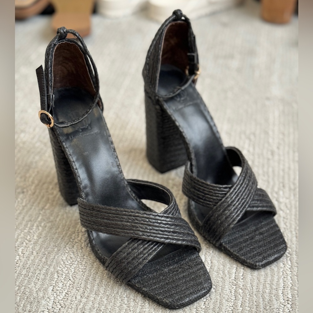 X REVOLVE House of Harlow Cava Heel in Black - Size 10